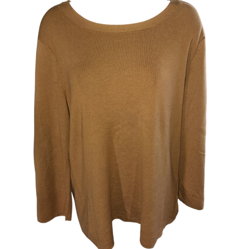 NWT Talbots Scoop Neck Long Button Sleeve Knit Sweater